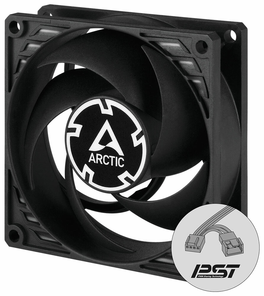 Вентилятор для корпуса Arctic P8 PWM PST Black/Black (ACFAN00150A)
