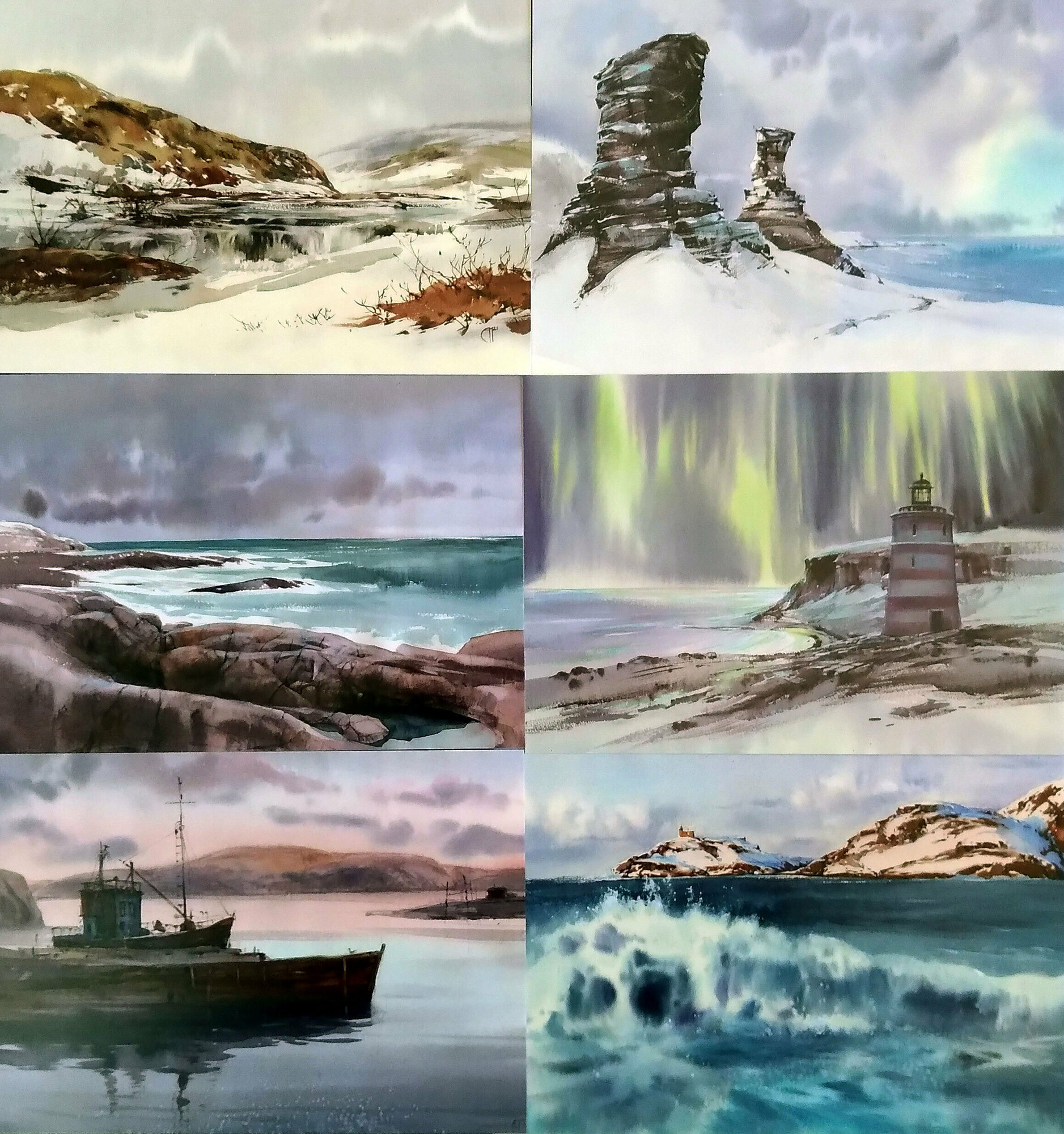 Териберка и Рыбачий. Набор из 12 открыток — фото 1