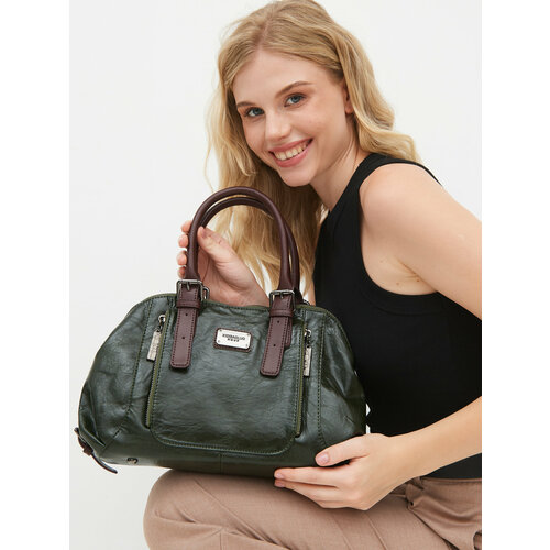 Сумка кросс-боди BE-ZOG, фактура гладкая, зеленый