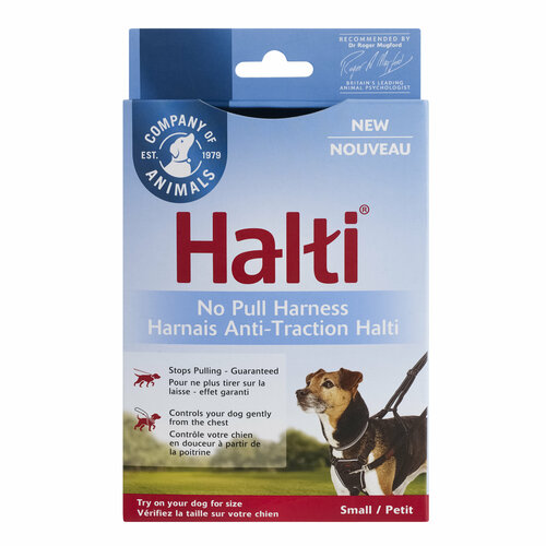 Шлейка для собак препятствующая натяжению Company of Animals "HALTI No Pull", черная, size S (Великобритания)