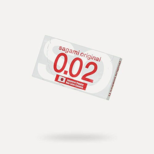 Изображение товара Презервативы Sagami, original 0.02, полиуретан, ультратонкие, 19 см, 5,8 см, 2 шт