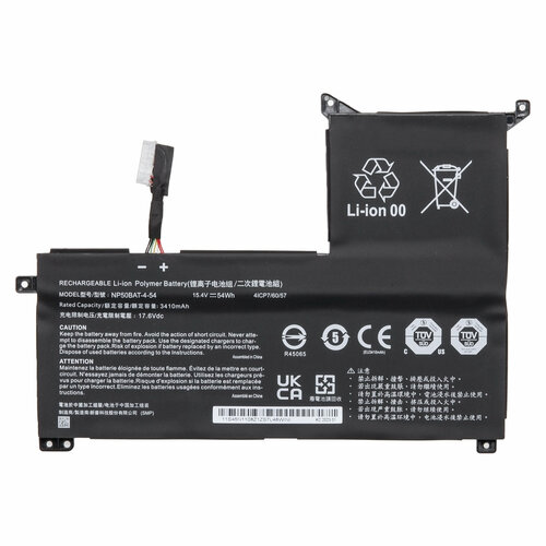 Аккумулятор 15.4V 54Wh для ноутбука GIGABYTE G5 MF / GIGABYTE G5 KF / GIGABYTE G5 GE / GIGABYTE G5 KE / GIGABYTE G5 ME / GIGABYTE G6 MF / GIGABYTE G6 KF / GIGABYTE G7 ME / OSiO CyberLine C160i / OSiO CyberLine C150i / Machenike S16 - АКБ 3410mAh