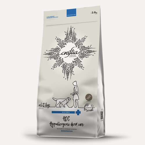 Изображение товара CRAFTIA GALENA DOG HYPOALLERGENIC сухой корм для собак при пищевой аллергии и заболеваниях кожи 2 кг