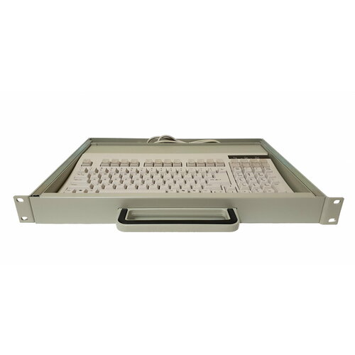 Полка с клавиатурой в стойку 19 Rextron выдвижная промышленная 1U PS/2 - USB white ENG IAC-K051A