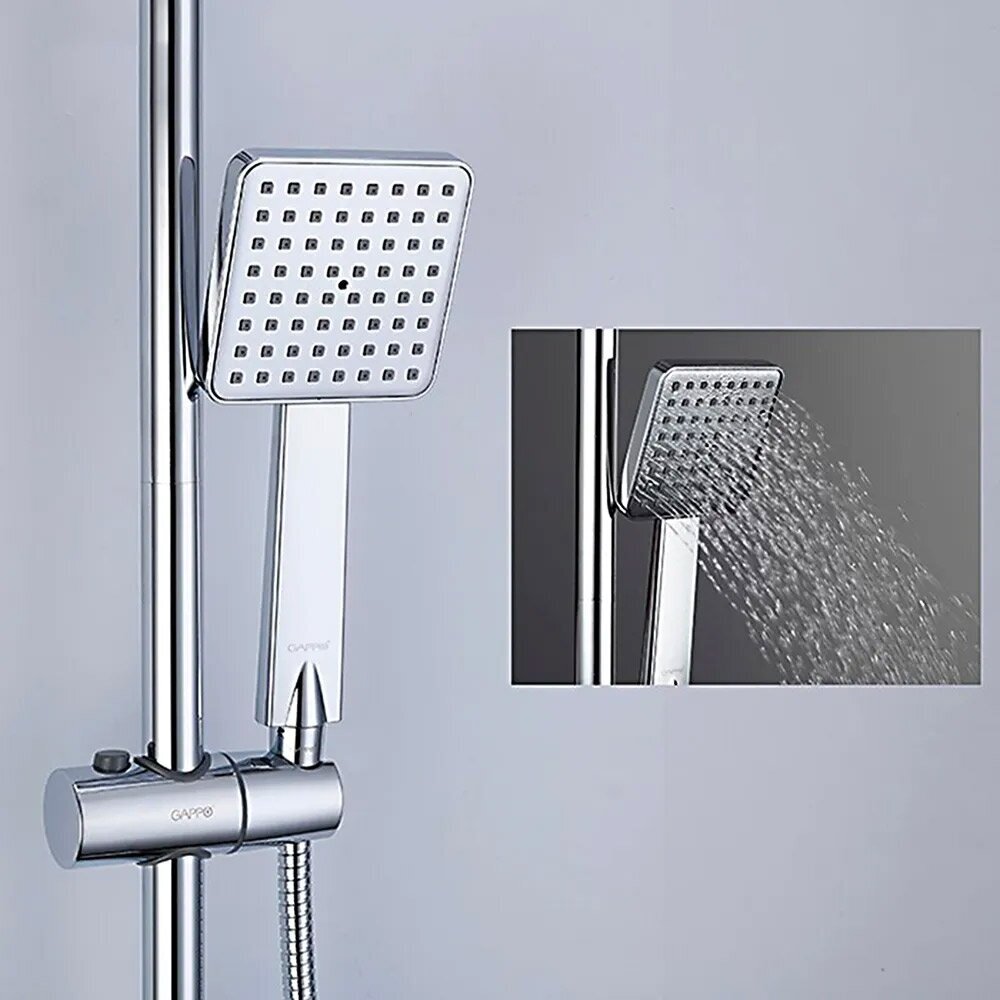 Душевой гарнитур GAPPO G2491 с термостатом тропический душ