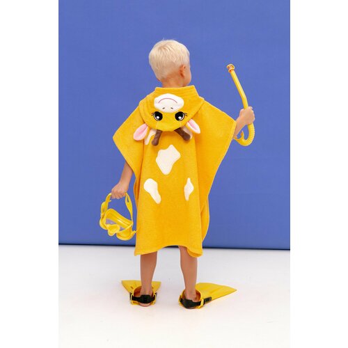 Полотенце-пончо Fluffy Bunny Жираф цвет Желтый Размер 132Х67см 100 хлопок 380грм2 1800₽