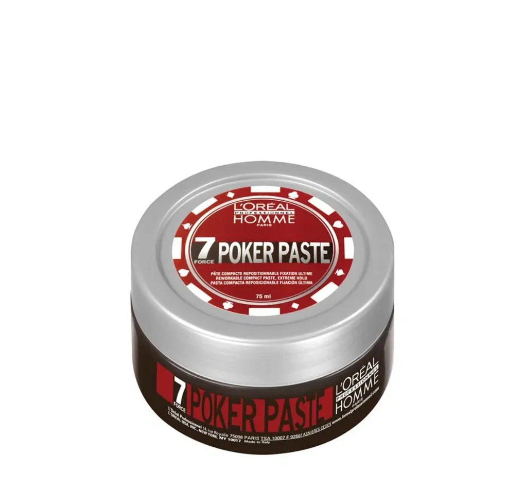 Loreal Professionnel Моделирующая паста экстремально сильной фиксации Homme Poker Paste Мужская линия, 75мл