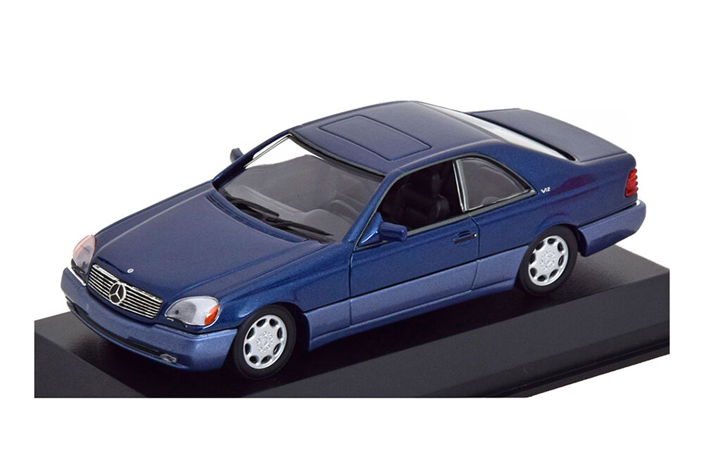 Модель коллекционная MINICHAMPS Mercedes W140 600 sec (C140) 1992 dark-blue metallic