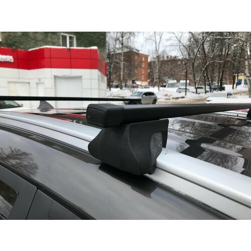 Багажник на интегрированные рейлинги для Chery Tiggo 4 Pro / Чери Тигго 4 Про Интегра с прямоугольными дугами 120 см