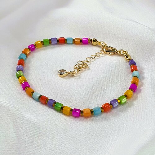 Браслет Жемчужина Юга, перламутр, гематит, размер 17 см, диаметр 17 см