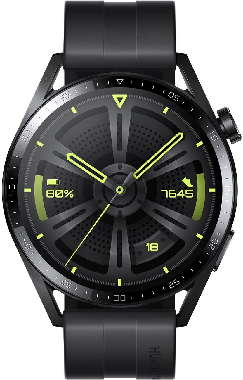 Смарт-часы HUAWEI GT 3 JPT-B29 Black SS / Black Fluoroelastomer — фото 1