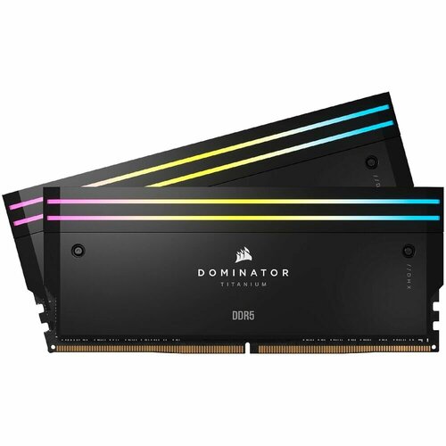 Модуль памяти DIMM 96Gb 2х48Gb DDR5 PC56000 7000MHz Corsair Dominator Titanium RGB Black CMP96GX5M2B7000C40 83070₽