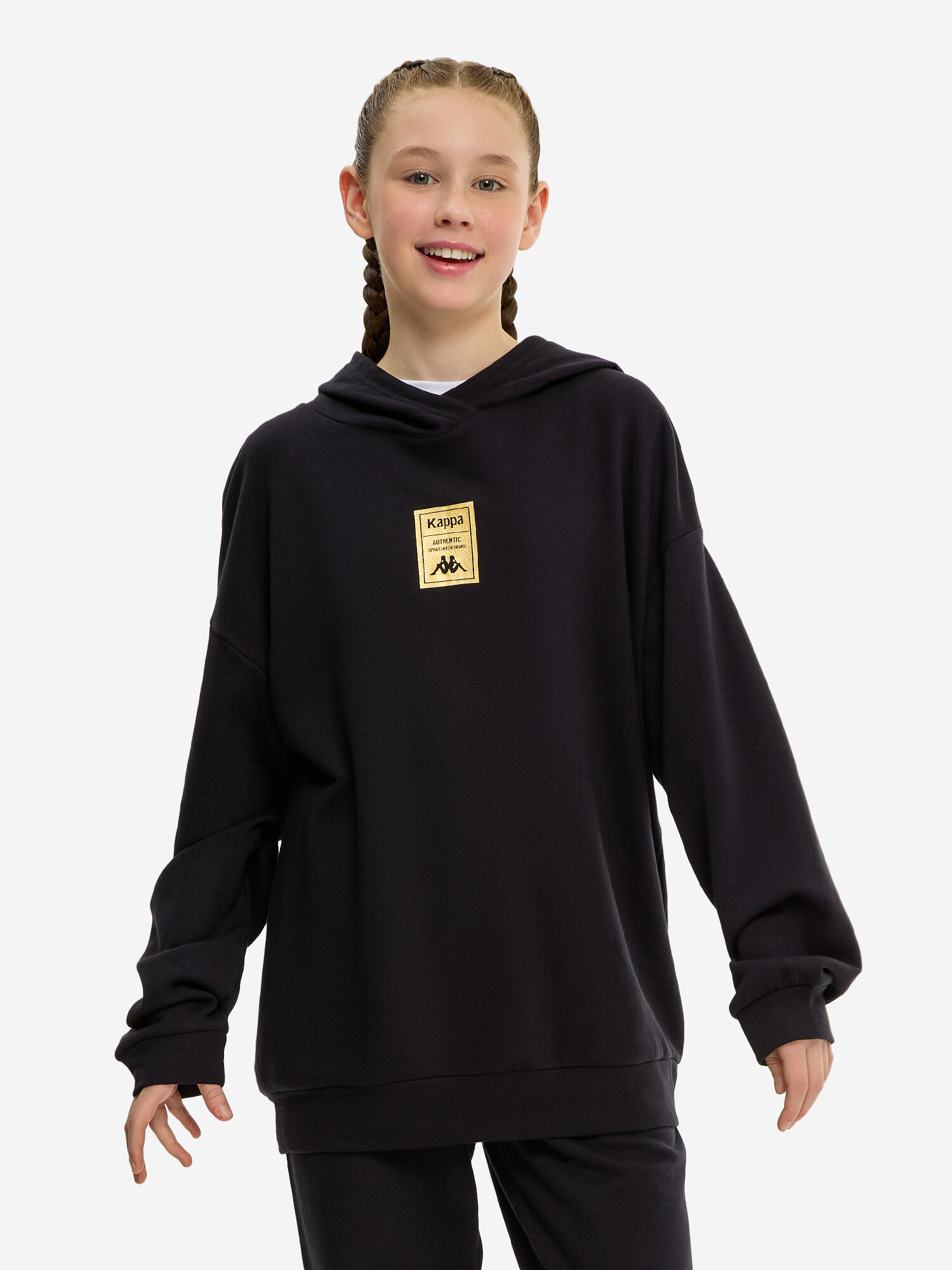Худи Kappa, размер 146-152, черный — фото 1