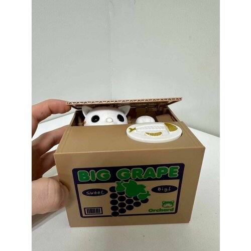 Детская интерактивная копилка для денег сейф для монет Кот воришка электронная копилка для мальчика и девочки 700₽