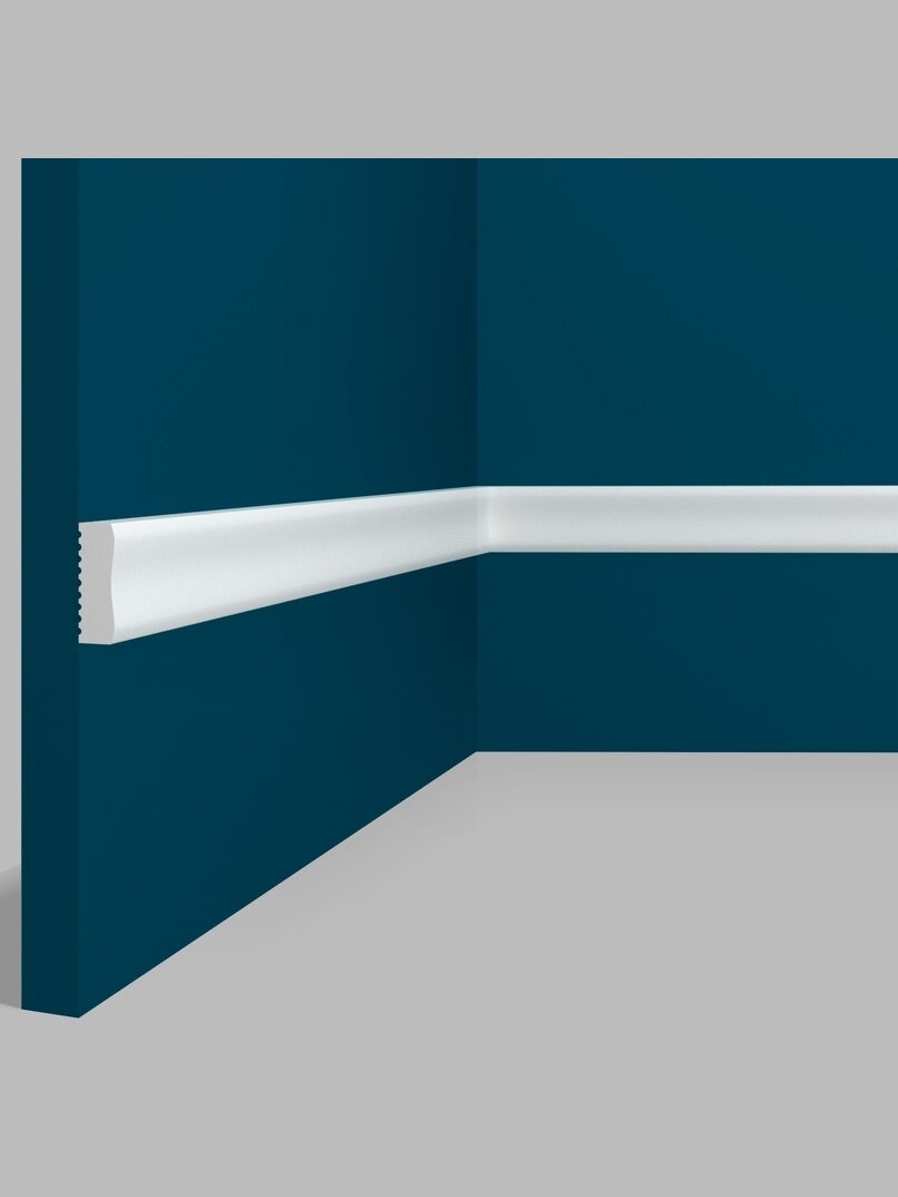 Молдинг из дюрополимера Перфект Plus P77 30х11х2000мм белый под покраску 1 шт