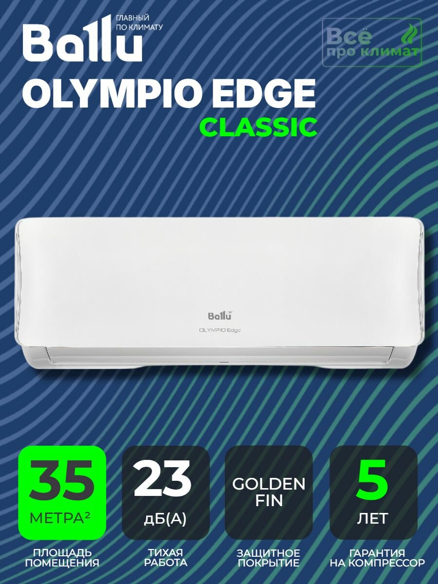 Сплит-система Ballu Olympio Edge BSO-12HN8_22Y комплект