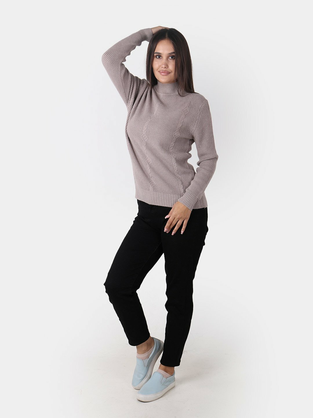 Свитер размер One Size, , бежевый меланж — фото 1