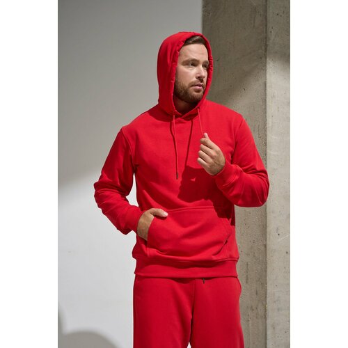 фото Худи uzcotton premium, размер 50-52\xl, , красный