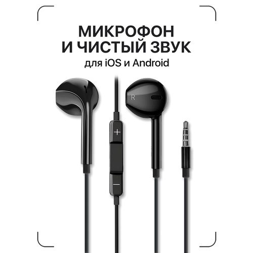 Наушники / GQbox / Наушники проводные / Проводные Jack 3,5 / Наушники для Apple iPhone и Android / Для телефона / Белые