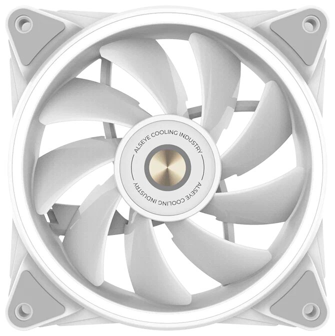 Вентилятор в корпус ALSEYE HALO PRO W FAN 120mm, hydraulic,800-2100rpm, max 51.87CFM, max 26dBA, ARGB. PWM, White, RTL — фото 1