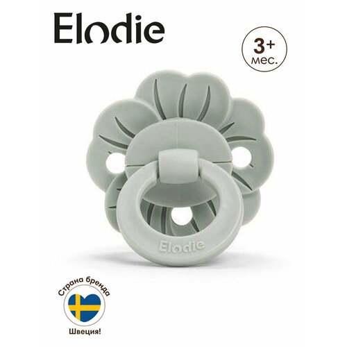 фото Elodie пустышка от 3 месяцев binky bloom силиконовая - mineral green