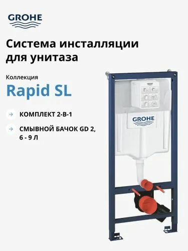 Система инсталляции для унитаза Rapid SL (113 м) (38536001)