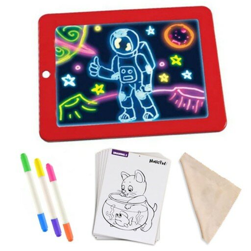 Детский планшет "Magic Scetchpad" с цветными ручками в комплекте — фото 1