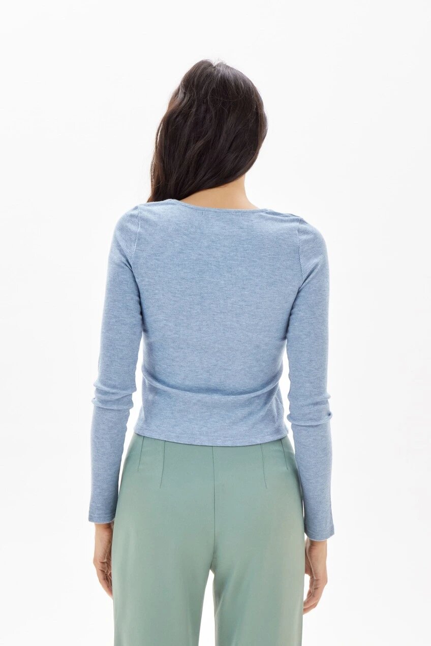 Лонгслив Selfie, размер L, , синий — фото 1