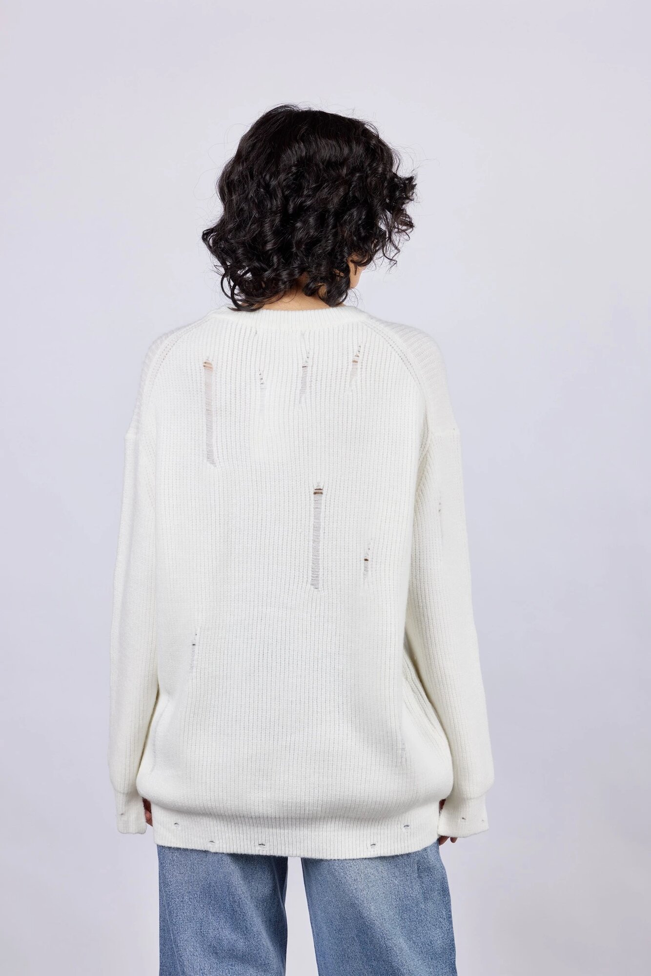 Свитер Selfie, размер L, , белый — фото 1