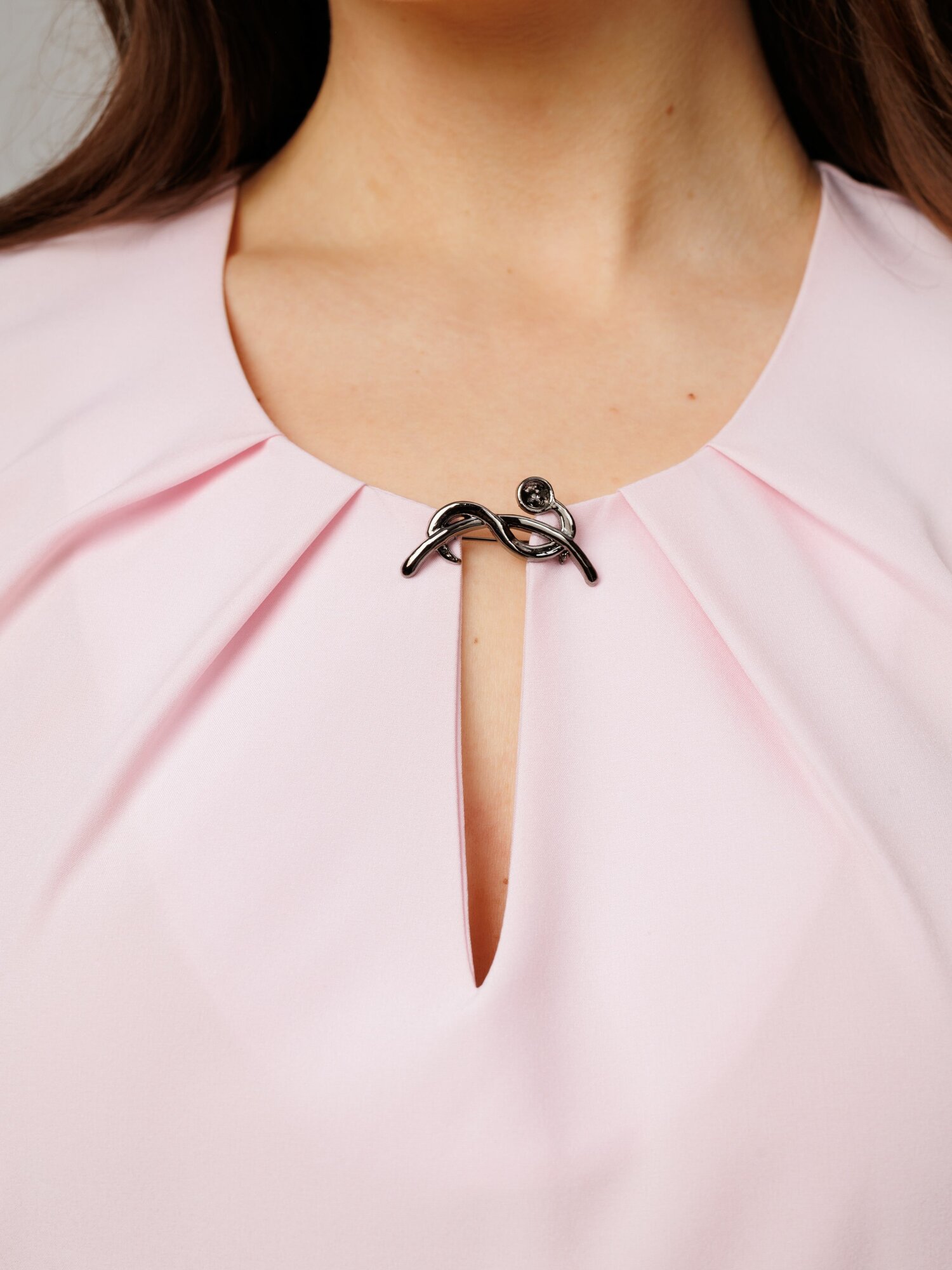 Блуза TOPLES Весна-лето 2025, размер 44, пудровый — фото 1