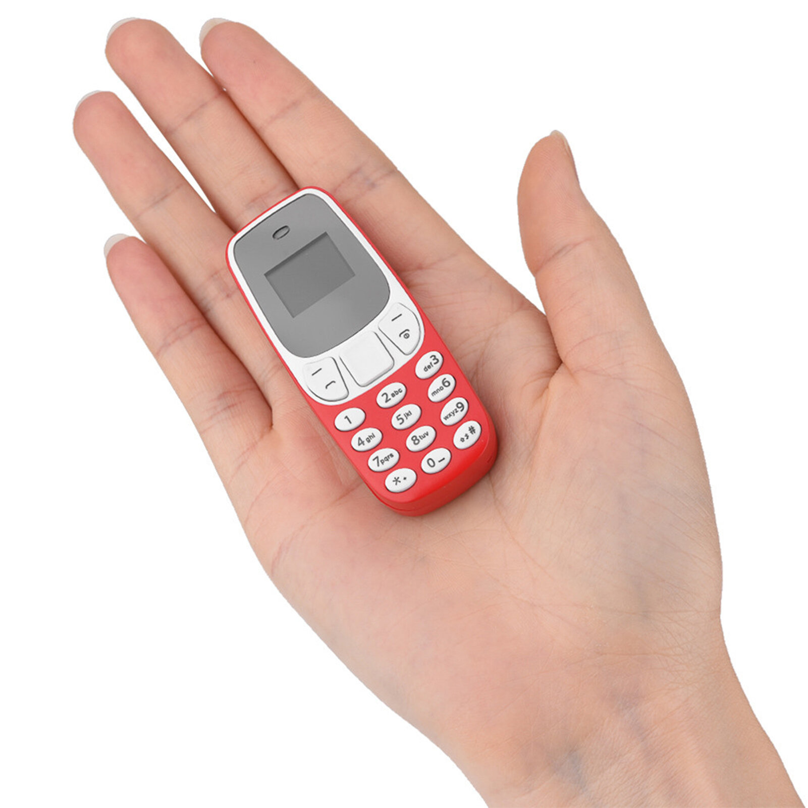 Мини-маленький GSM-телефон с двумя SIM-картами, мобильный телефон с Bluetooth, красный