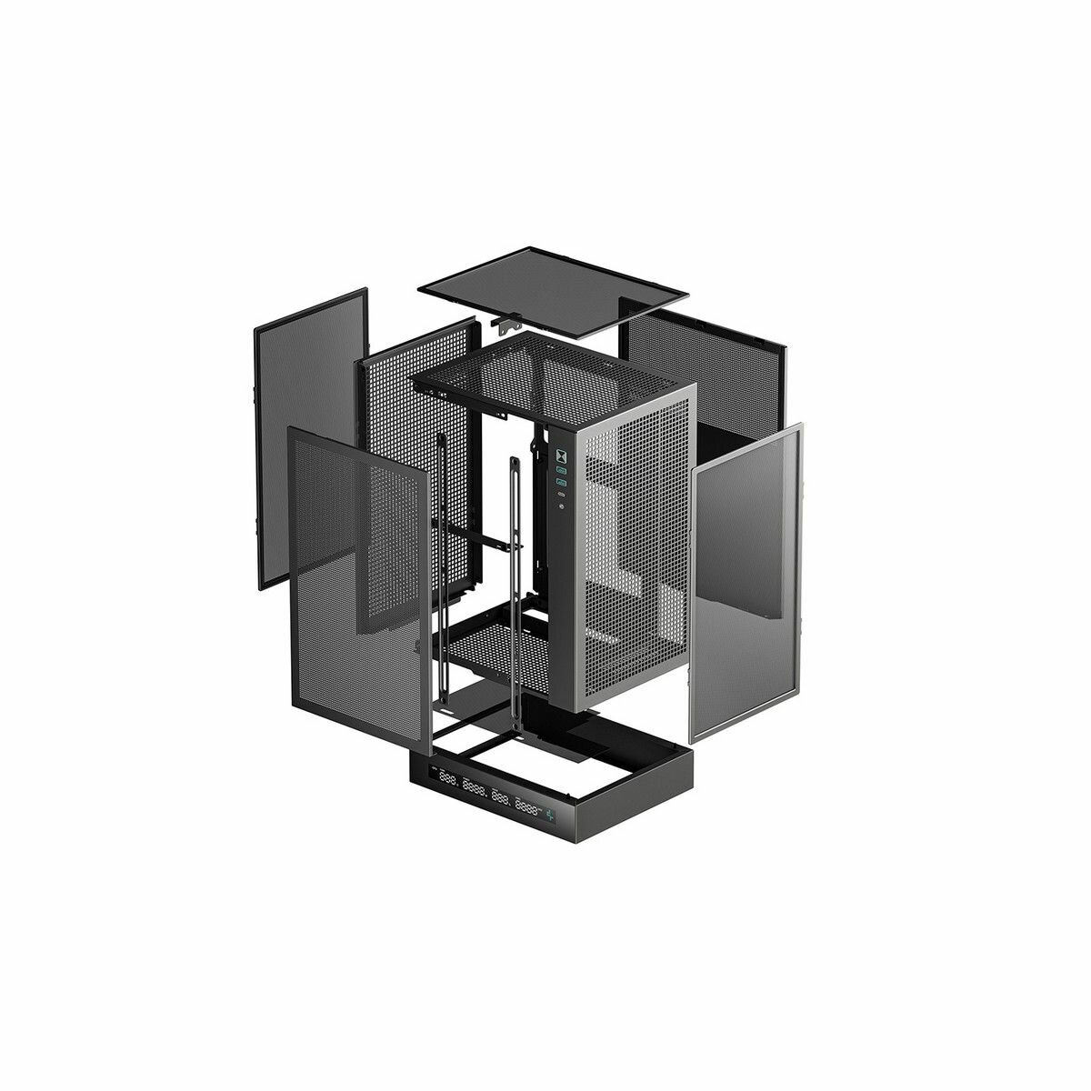 Корпус для компьютера Deepcool CH170 Digital (CH170 DIGITAL) черный, без БП, MINI-ITX — фото 1