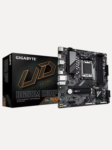 Изображение товара Материнская плата Gigabyte B650M D3HP SocketAM5 AMD B650 4xDDR5 mATX AC`97 8ch(7.1) 2.5Gg RAID+HDMI+DP