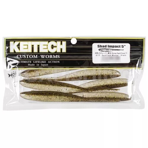 Силиконовая приманка Keitech Shad Impact 5" 12,5см. вес: 7,2гр. 6шт. #417