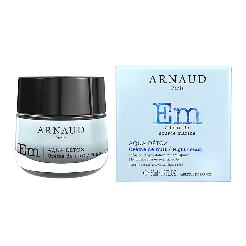 ARNAUD PARIS Крем для лица ночной для сухой и чувствительной кожи Aqua Detox, 50 мл