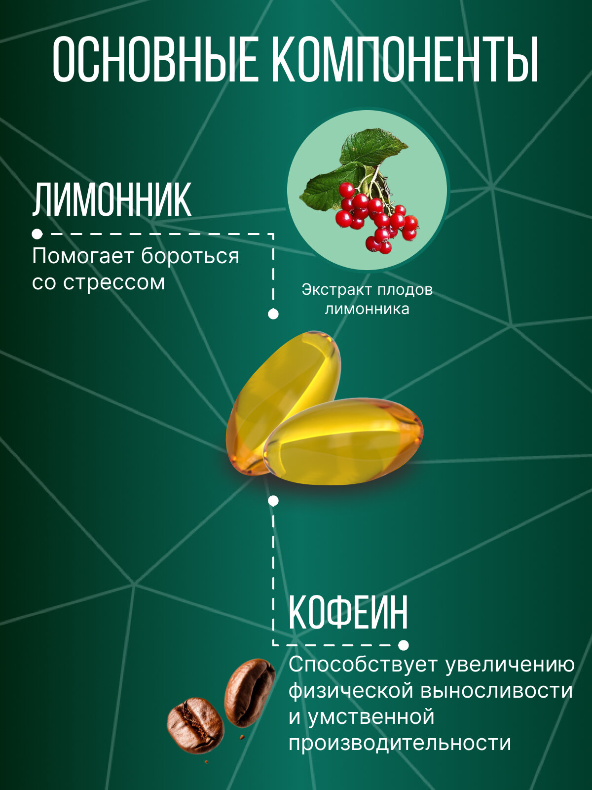 Изображение Ноотропный комплекс 720 мг SOFTGEL, гинкго билоба, лимонник китайский для мозга и памяти, 60 капсул