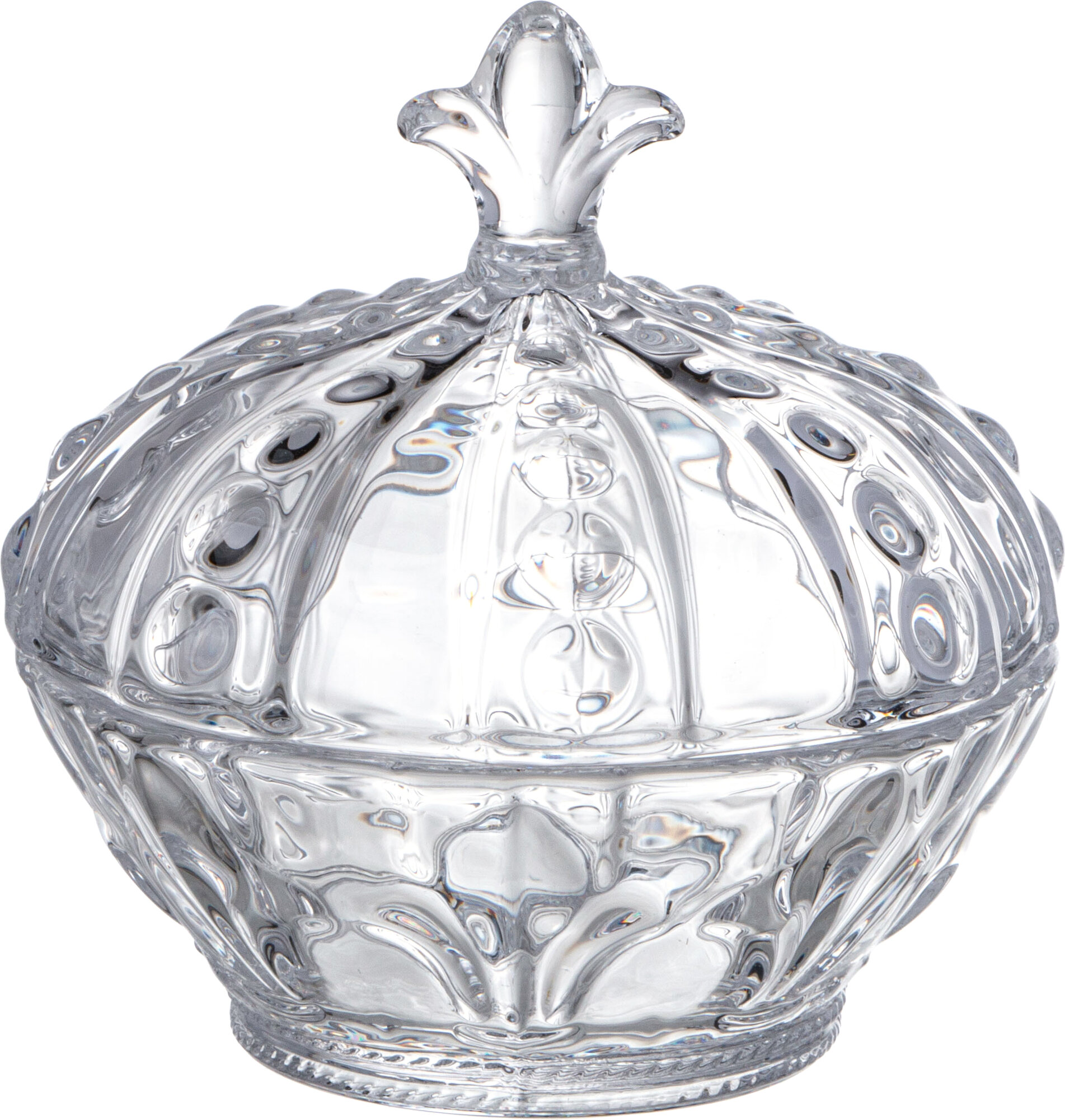 Икорница Lefard "Muza", стеклянная, диаметр 11 см, высота 11.5 см.