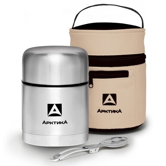 Термос арктика с супер-шир. горлом для еды, 301-500А в чехле, 0,5л, 8ч