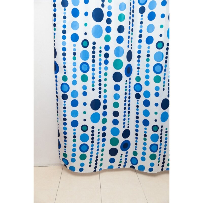 Штора для ванной Delphinium WS-817 SS-122 голубая полиэстер 180x180см