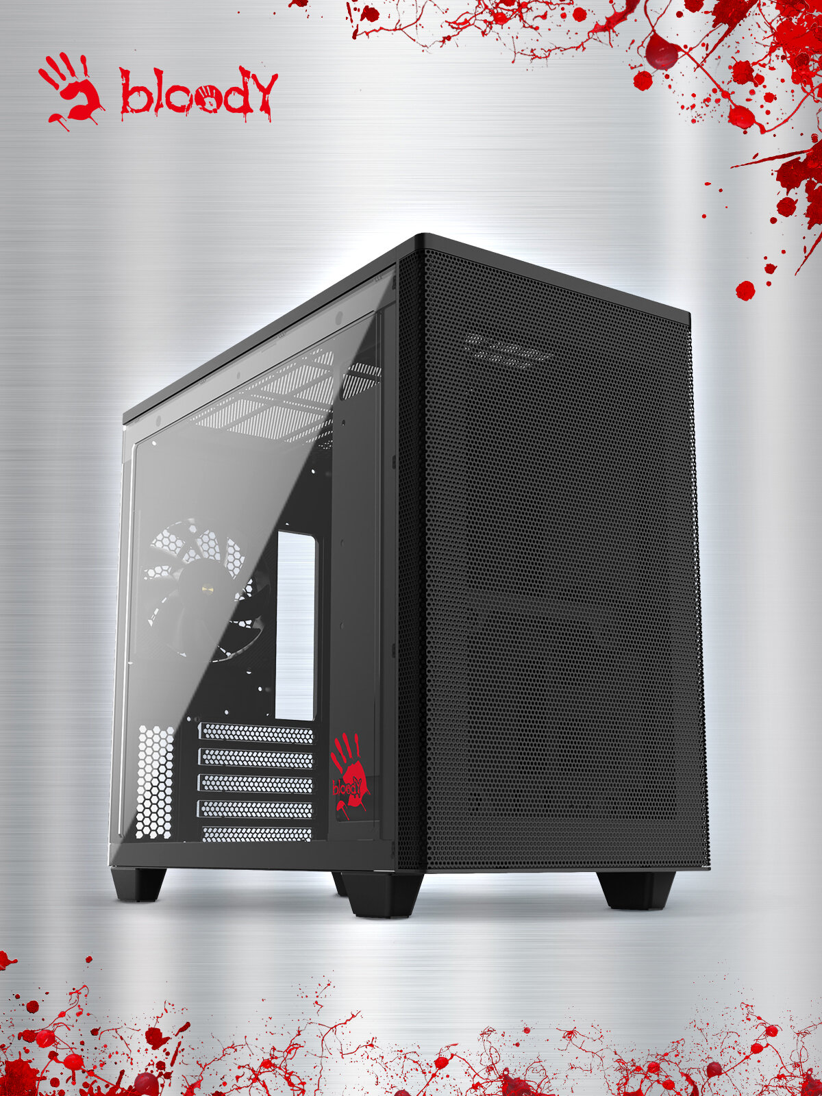 Компьютерный корпус mATX Bloody BD-CC117F черный (bd-cc117f-bk)