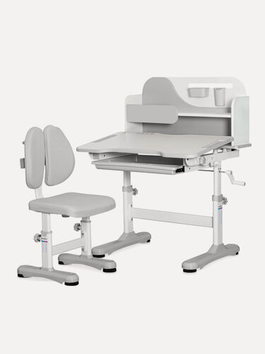 Изображение товара Детский столик со стульчиком Ergokids Fresco grey (арт. BD-31 G) кресло с регулировкой глубины ширина столешницы 77 см