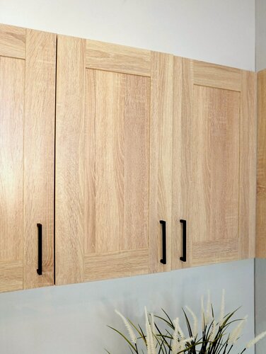 Изображение товара Кухонный гарнитур VITAMIN модульный шкаф навесной с полками ЛДСП. Цвет "Дуб Сонома" ширина 80 см.