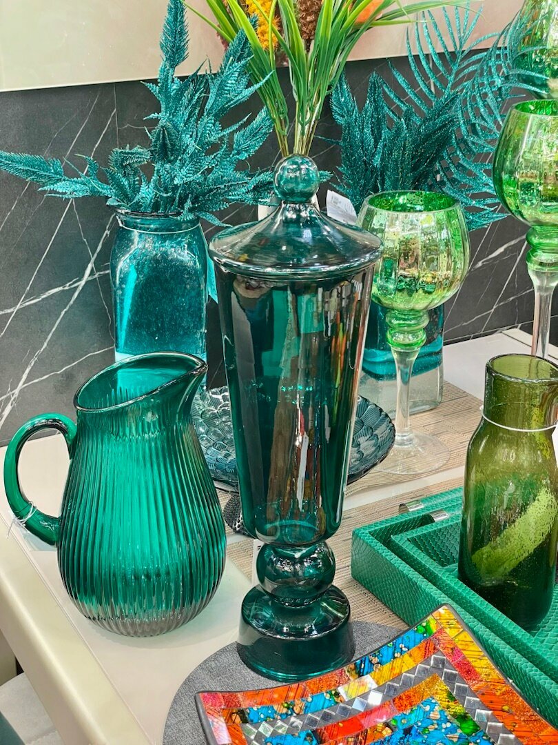 Ваза с крышкой Dalsin Casaentera CE05-F21095 стекло зеленый d130х430h