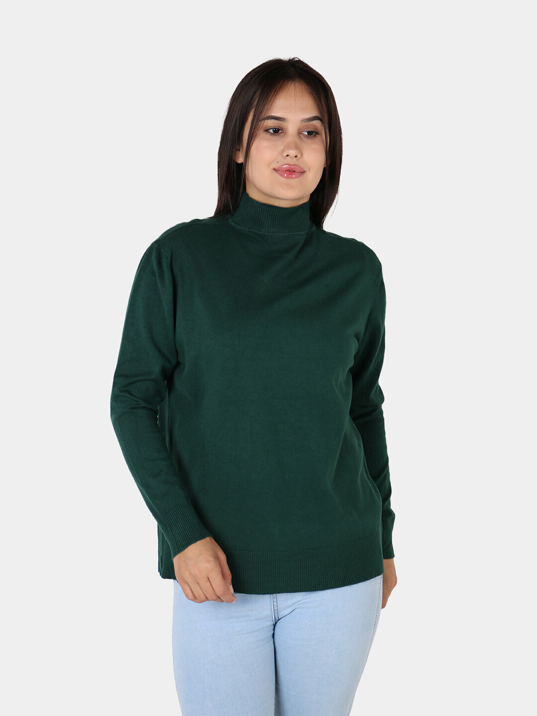 Водолазка , размер One Size, зеленый, — фото 1