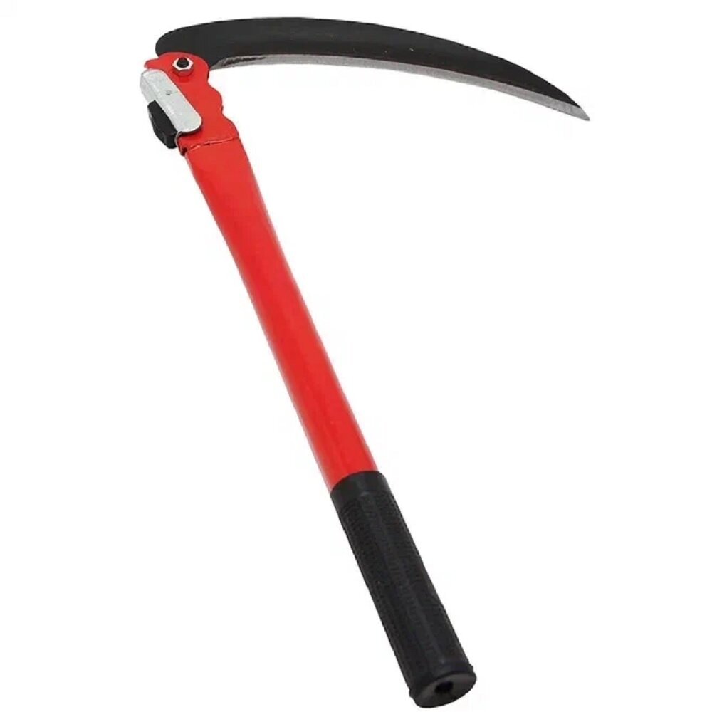 Серп садовый с ручкой 40 см "Мини-коса"/Складная коса красная 1 шт