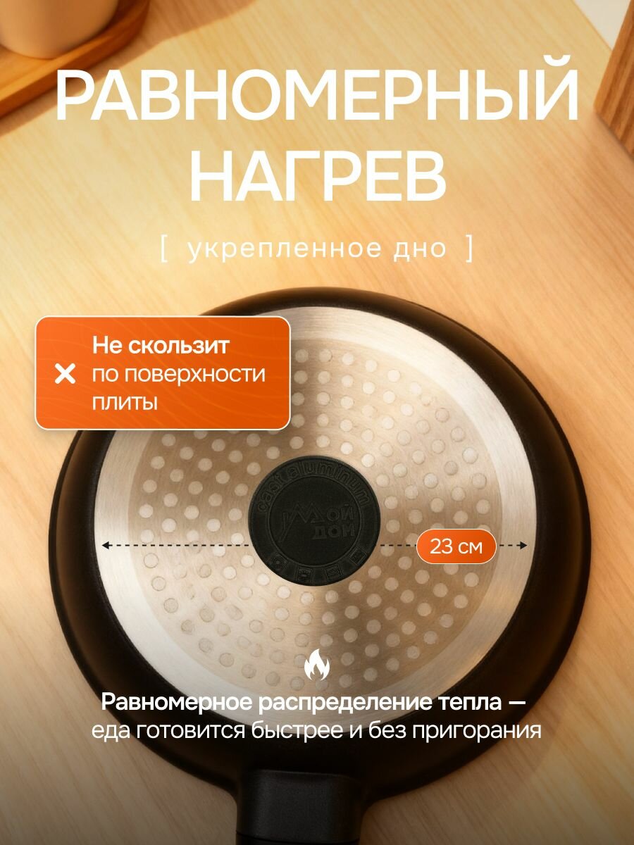 Сковорода "Мой дом", антипригарная, 28см, гранитное покрытие — фото 1