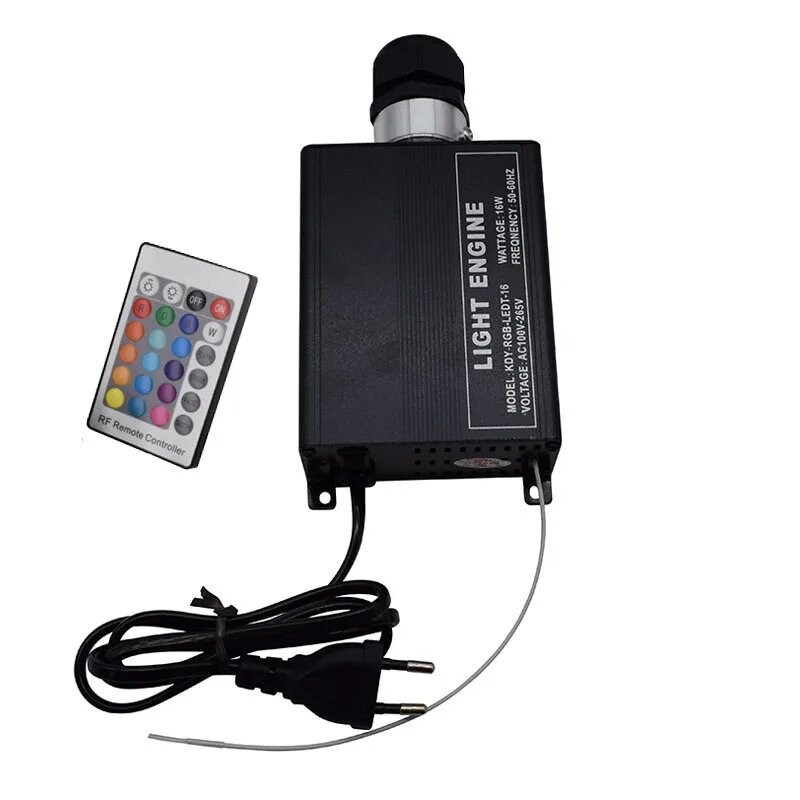 RGB оптоволоконный светильник 16W EU plug