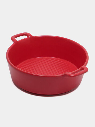 Миска GOLD "HAPPY KITCHEN", красная, фарфор, керамика, без ручки — фото 1