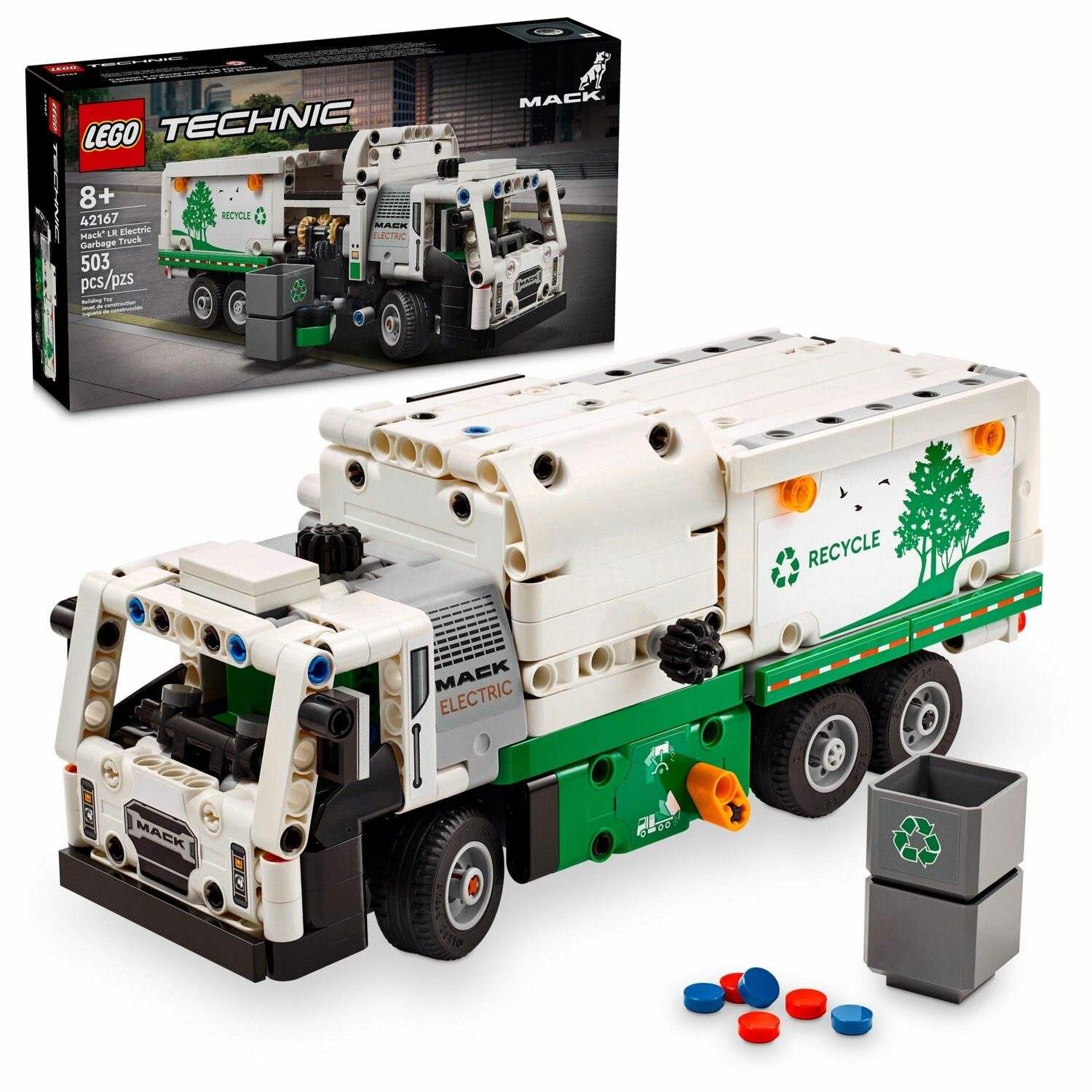 Конструктор LEGO Technic 42167 Электрический мусоровоз Mack LR