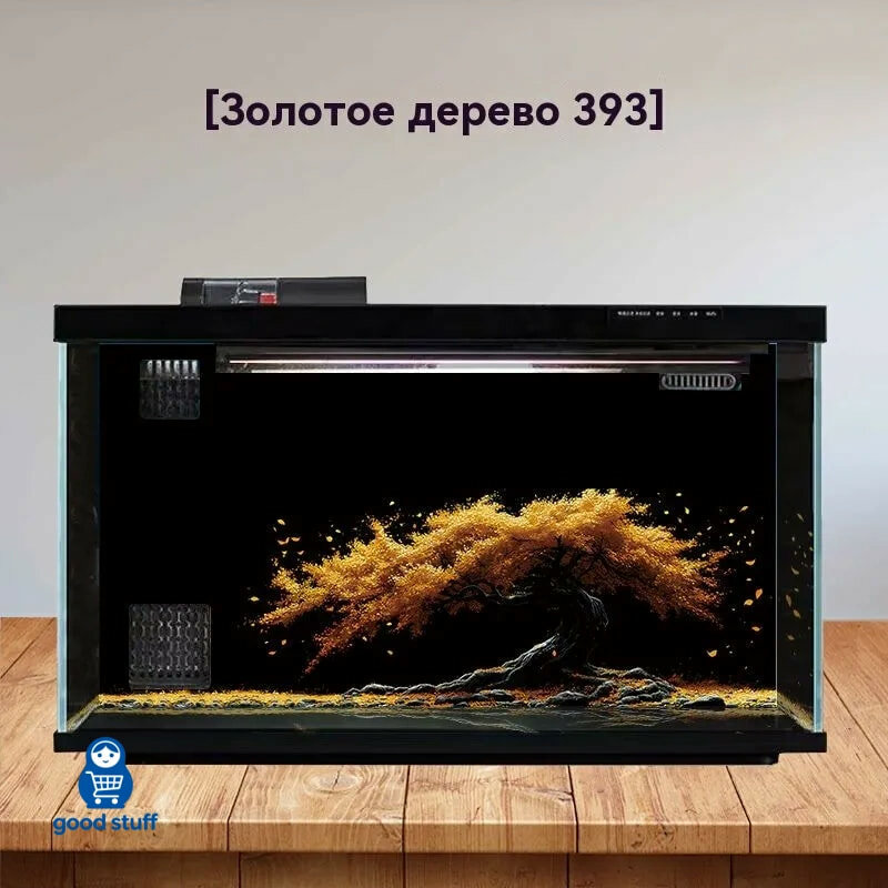 Самоклеящийся 3D фон HD для аквариумов Xiaomi на акриловой пленке. Для легкого оформления, создает стильный подводный ландшафт. Водостойкий и абсолютно безопасный для рыб декор.